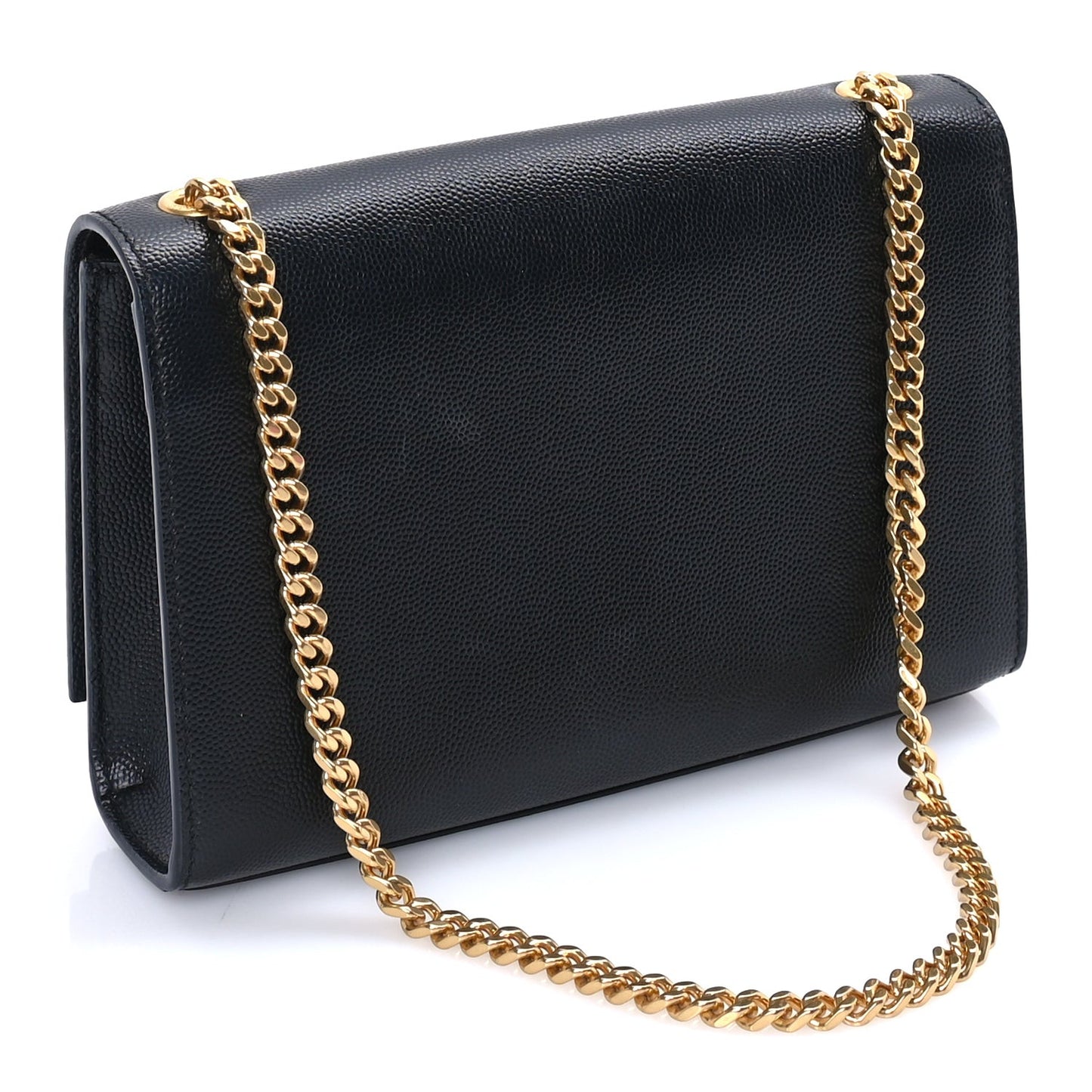 Grain De Poudre Medium Classic Monogram Kate Satchel  Black