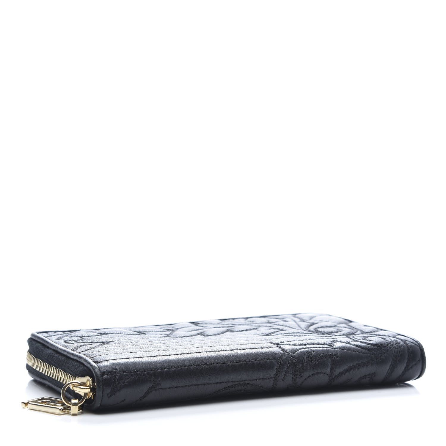 Versace Nappa Barocco Zip Around Wallet Black 4 of 5