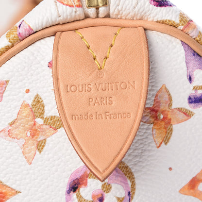 Louis Vuitton Watercolor Aquarelle Speedy 35 White 6 of 12
