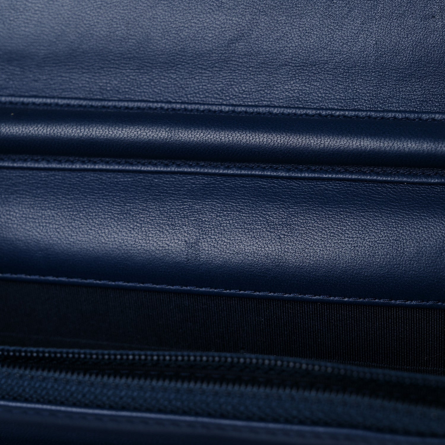 Chanel Lambskin Quilted CC Crossing Wallet On Chain WOC Blue 12 of 23