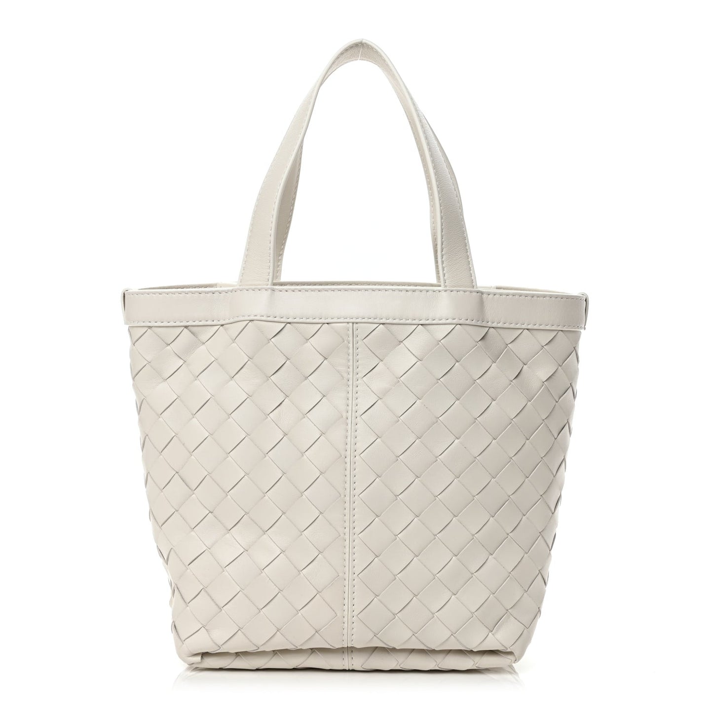 Nappa Intrecciato Small Flip Flap Tote Chalk