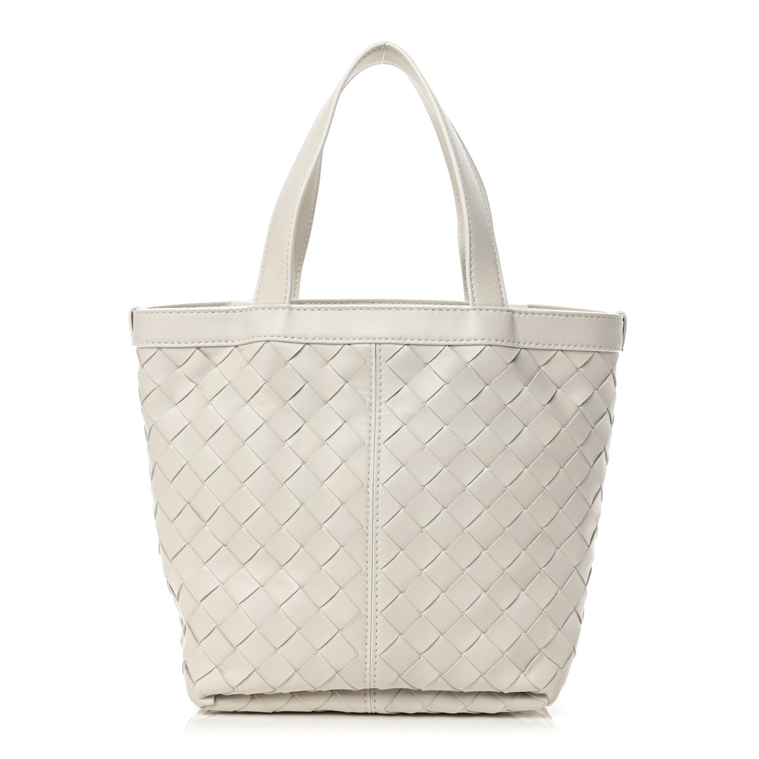 Bottega Veneta Nappa Intrecciato Small Flip Flap Tote Chalk 1 of 9