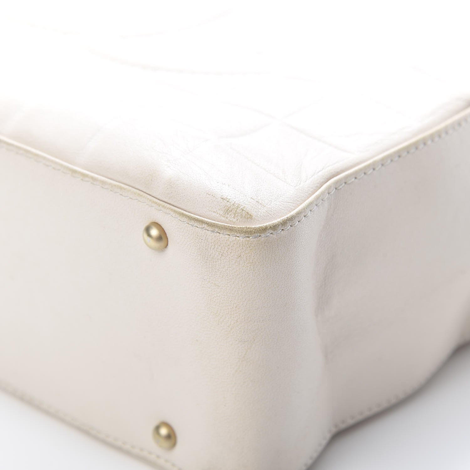 Chanel Lambskin Quilted Chocolate Bar Tote White 10 of 20