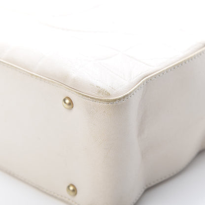 Chanel Lambskin Quilted Chocolate Bar Tote White 10 of 20