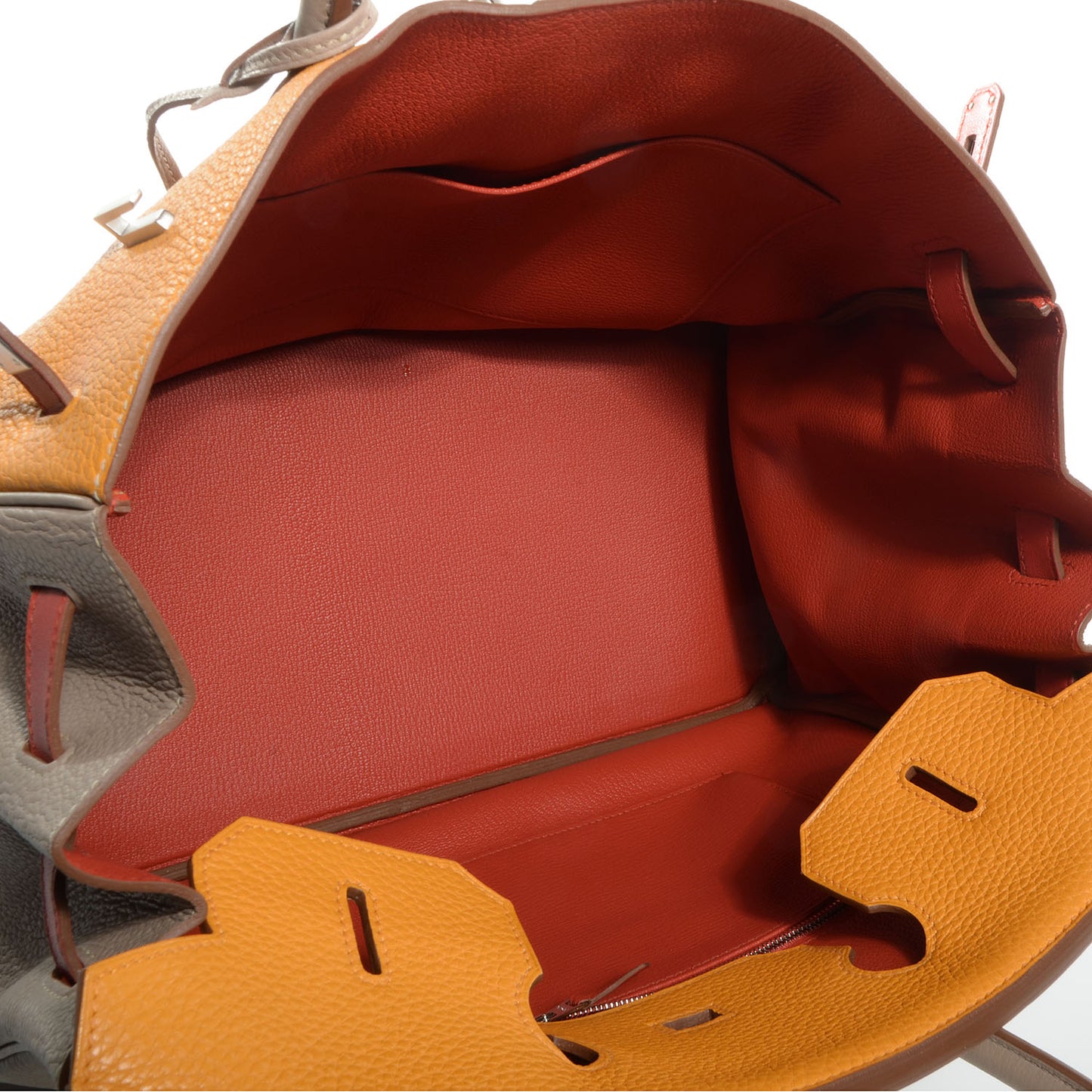 Taurillon Clemence Swift Tri-Color Birkin 35 Rose Jaipur Gris Tourterelle Moutarde