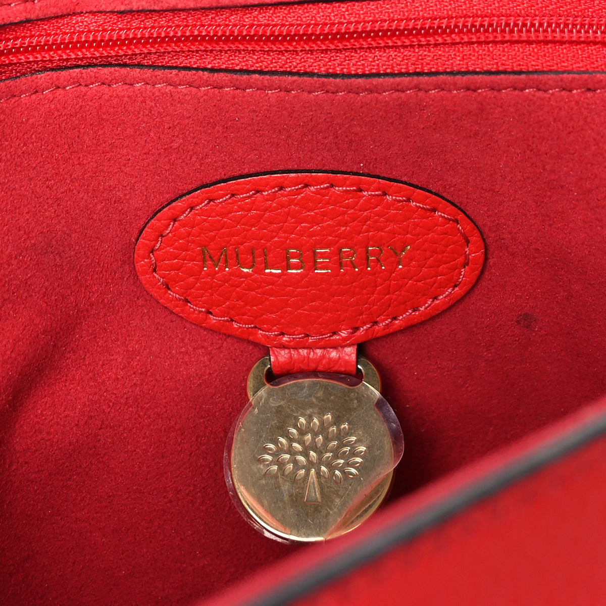Mulberry Small Classic Grain Calfskin Medium Lily Flap Scarlet 5 of 8