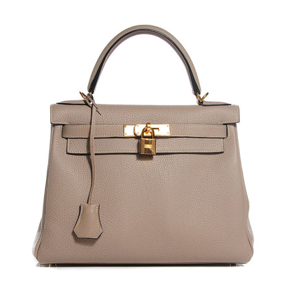 Hermes Taurillon Clemence Kelly Retourne 28 Gris Tourterelle 1 of 26