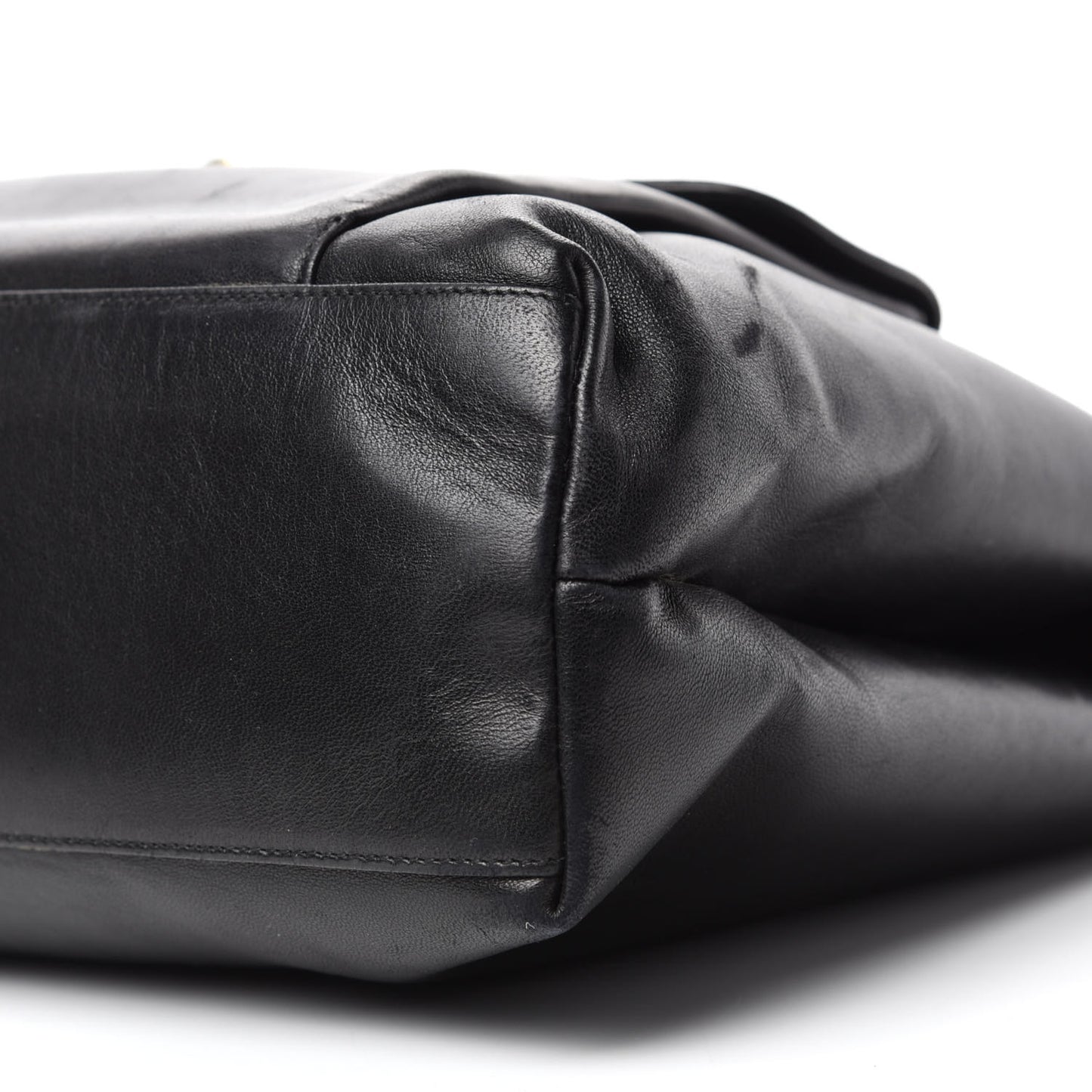 Lambskin Flap Shoulder Bag Black