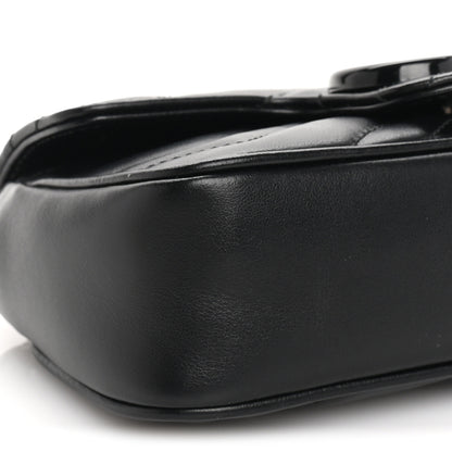 Gucci Calfskin Matelasse Monochrome GG Marmont Chain Belt Bag  Black 7 of 8