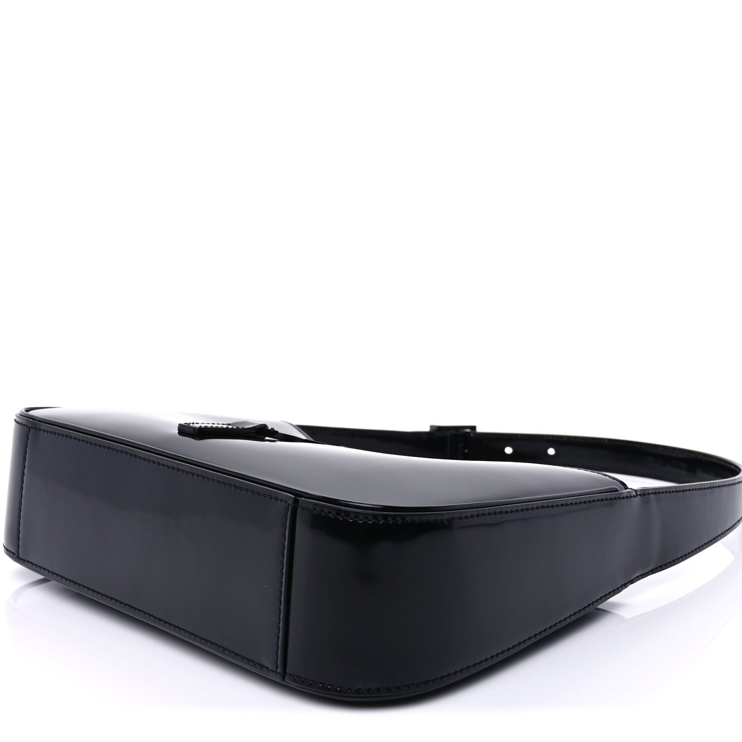 Saint Laurent Patent Le 5 A 7 Monochrome Hobo  Black 9 of 9