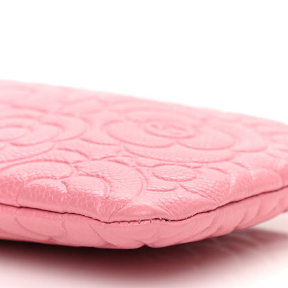 Chanel Caviar Camellia Embossed Cosmetic Pouch Pink 8 of 8