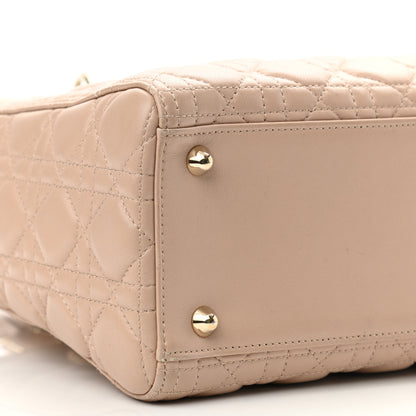 Christian Dior Lambskin Cannage Large Lady Dior Beige 9 of 15