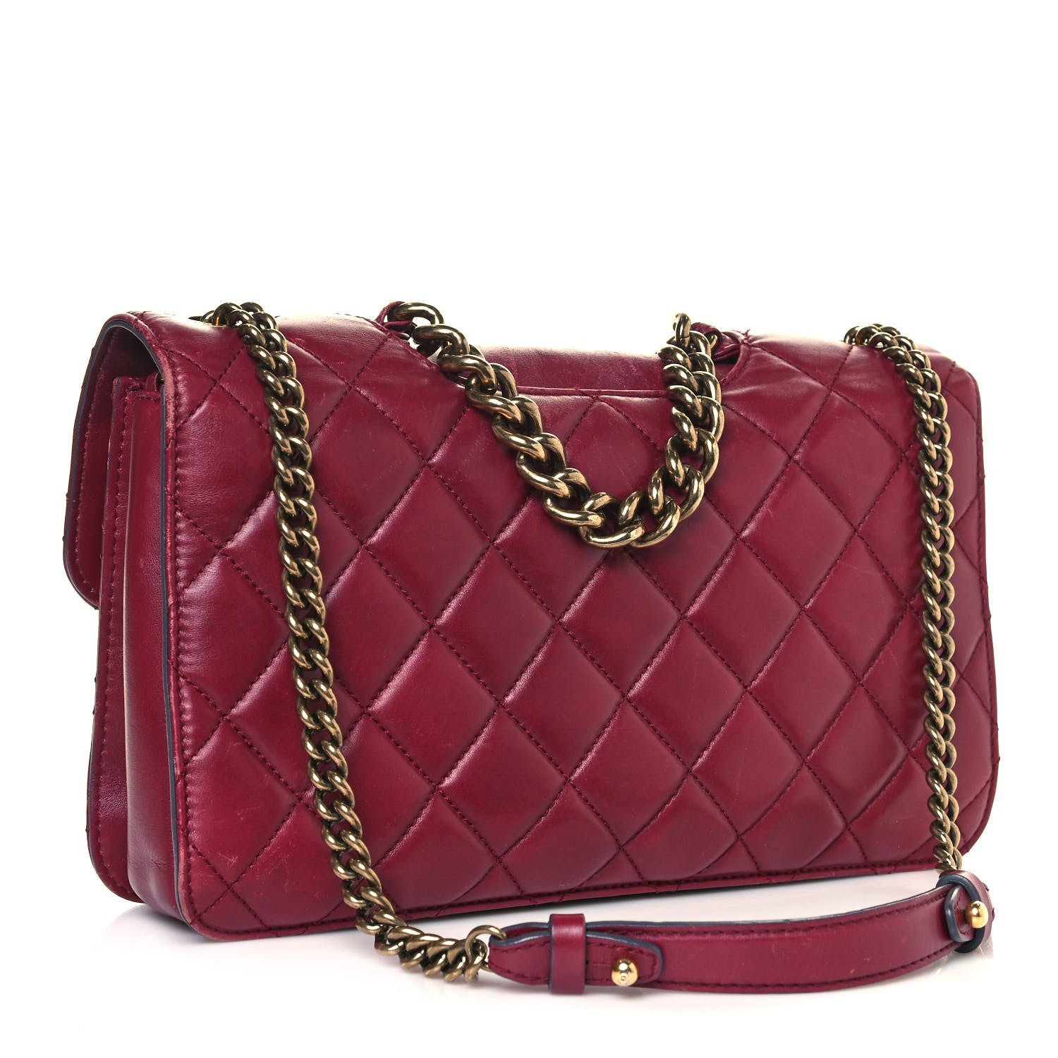 Chanel Glazed Calfskin Quilted Large Perfect Edge Flap Red 3 of 25