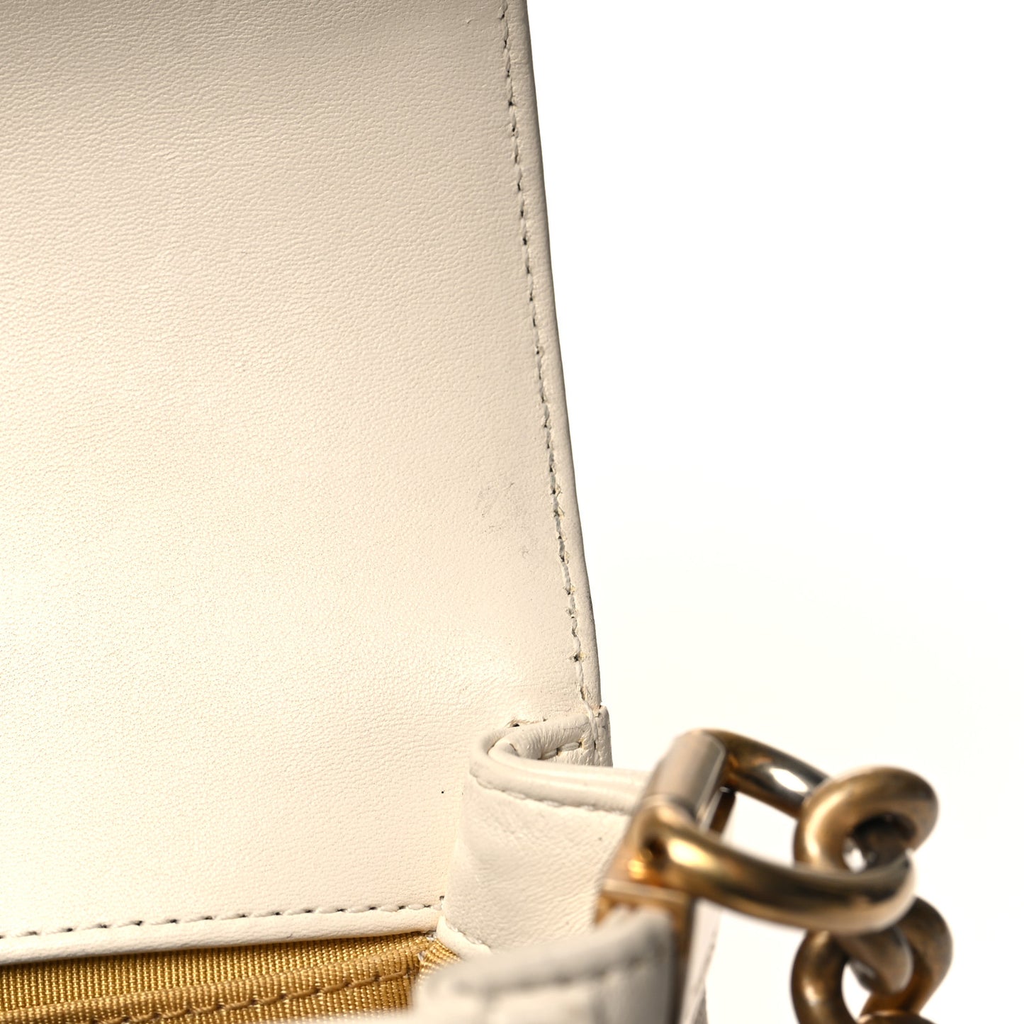 Lambskin Quilted Medium Boy Studded Handle Flap Black Gold