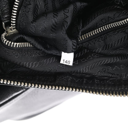 Prada Denim Goatskin Messenger Bleu 7 of 15