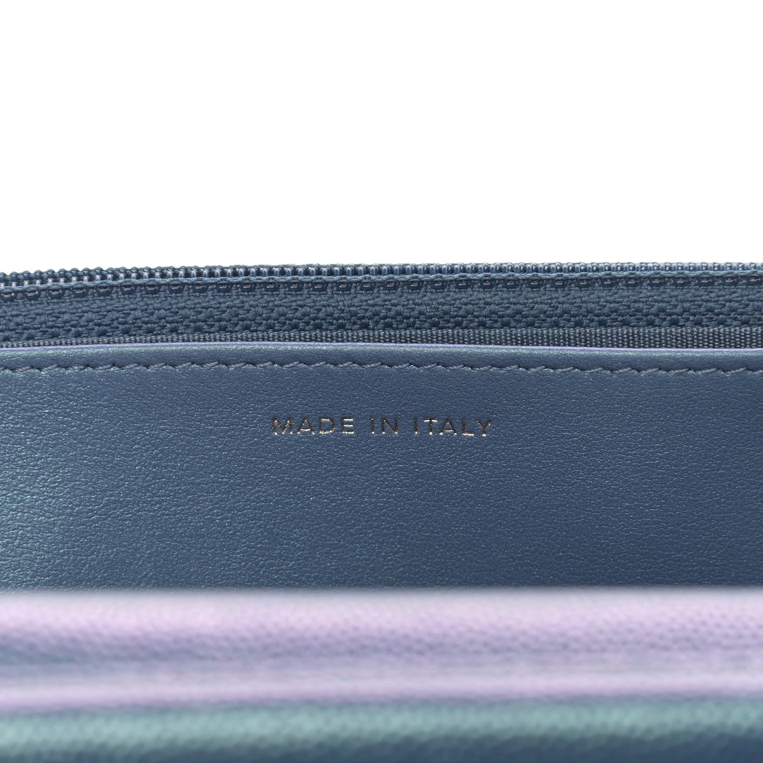 Chanel Iridescent Caviar Quilted Wallet On Chain WOC Dark Blue 6 of 9