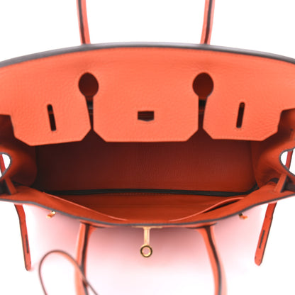 Hermes Taurillon Clemence Birkin 30 Feu 5 of 10