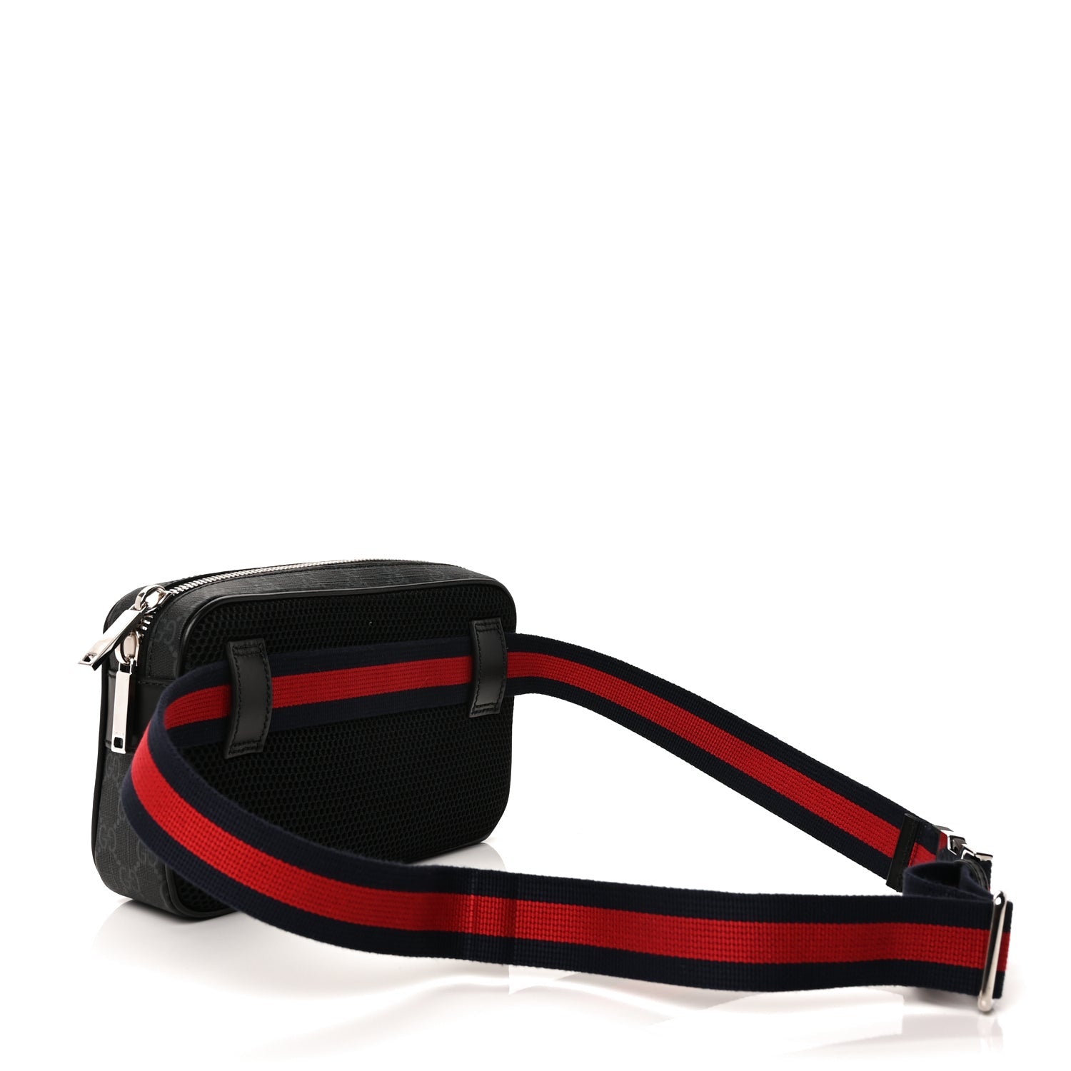 Gucci Soft GG Supreme Monogram Web Belt Bag Black Grey 2 of 8