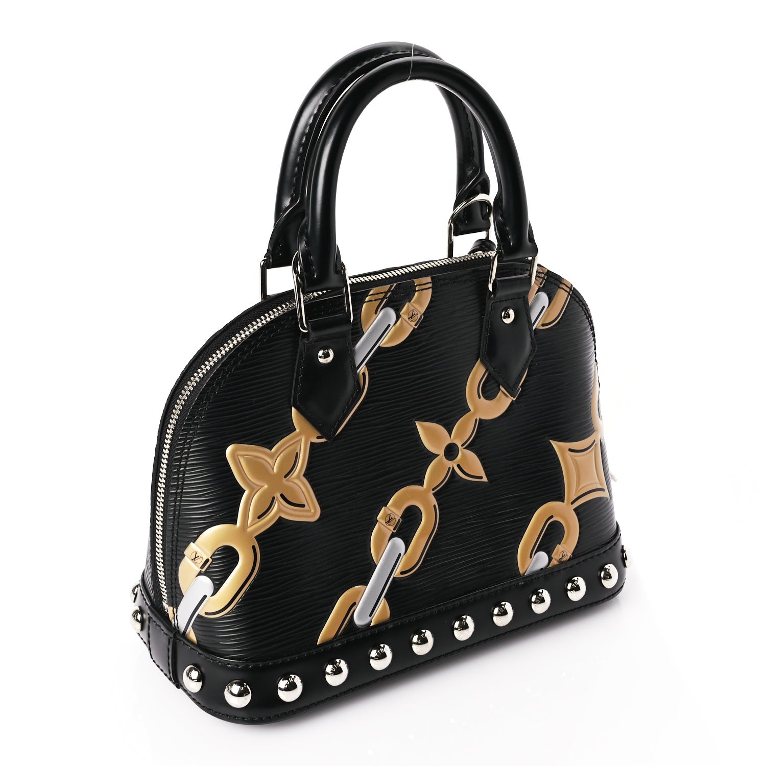 Louis Vuitton Epi Chain Flower Alma BB Black 2 of 8