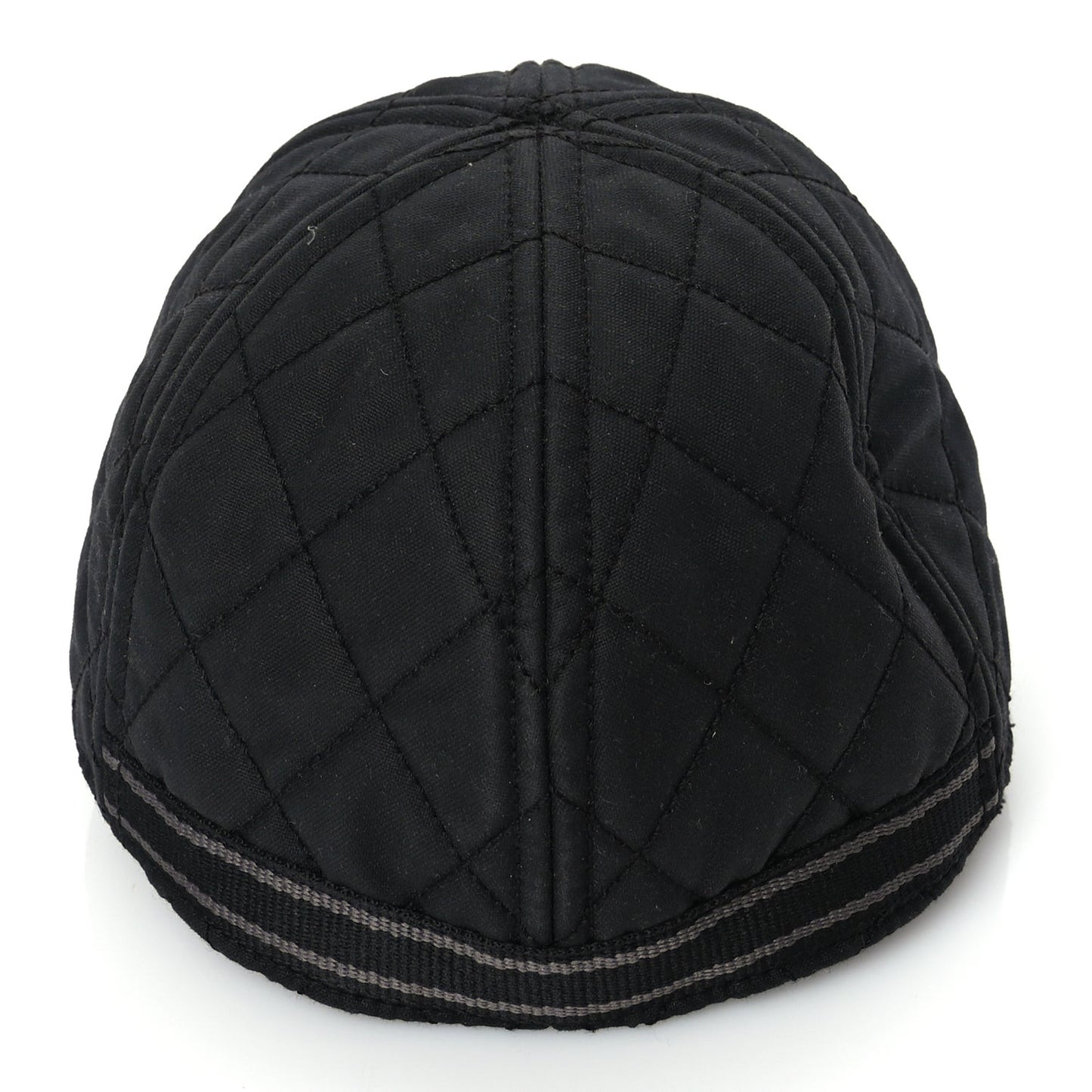 Nylon Pony Hair Quilted CC Cap M Black