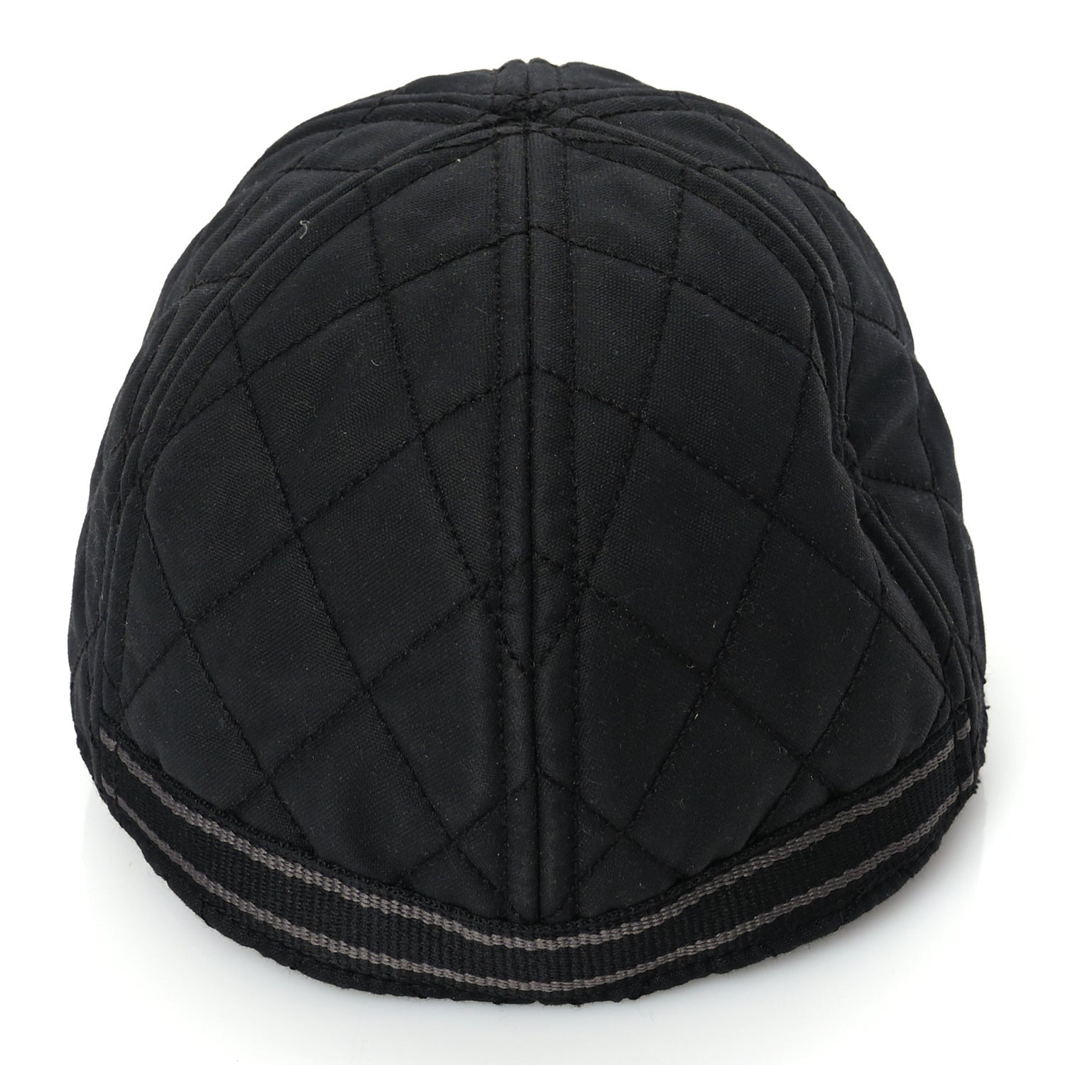 Chanel Nylon Pony Hair Quilted CC Cap M Black 6 of 8