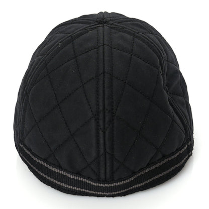Chanel Nylon Pony Hair Quilted CC Cap M Black 6 of 8