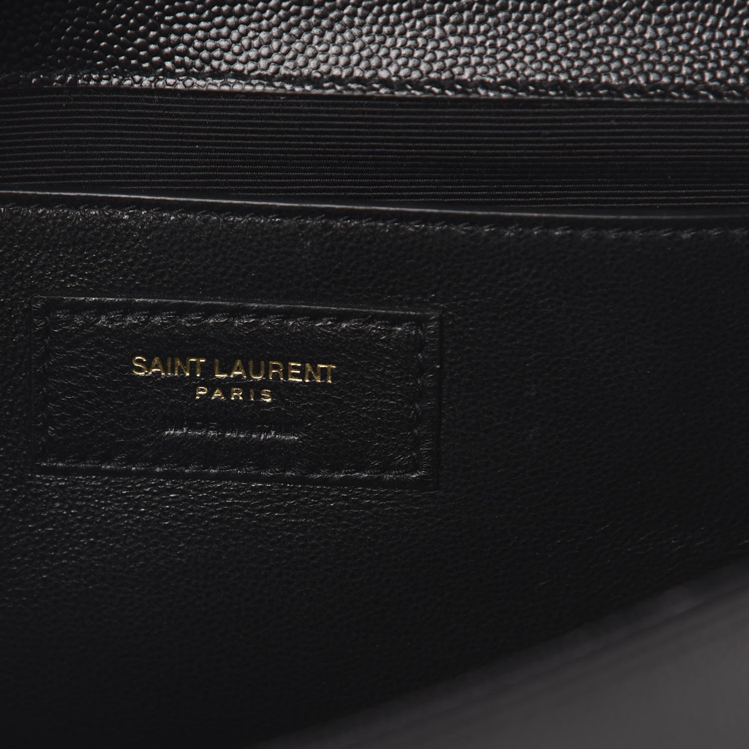 Saint Laurent Grain De Poudre Monogram Cassandre Clutch Black 6 of 7