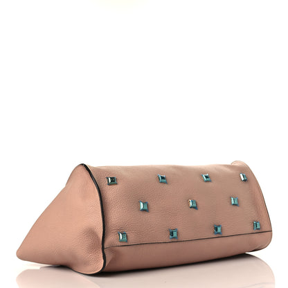 Salvatore Ferragamo Hammered Calfskin Medium Studio Top Handle Bag Beige 4 of 10