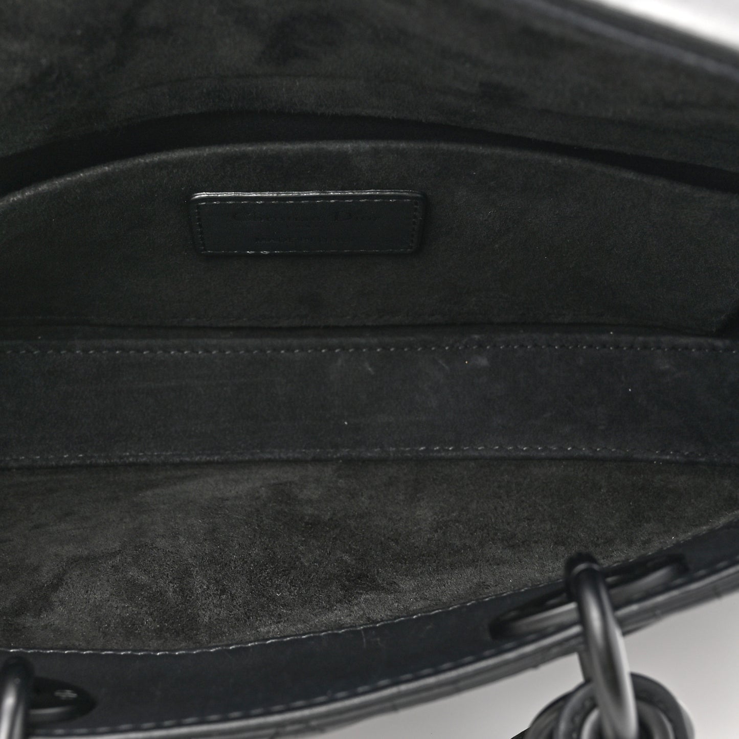 Ultra Matte Calfskin Cannage Medium Lady D-Joy Black