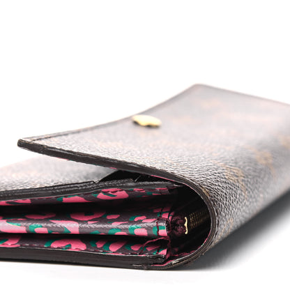 Louis Vuitton Monogram Leopard Sarah Wallet Rouge Fauviste 8 of 9