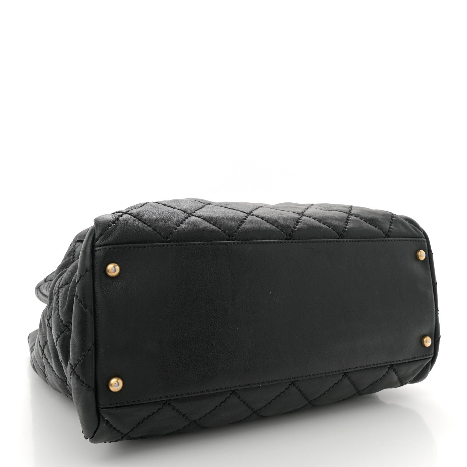 Chanel Calfskin Quilted Large Retro Chain Tote Black 4 of 7