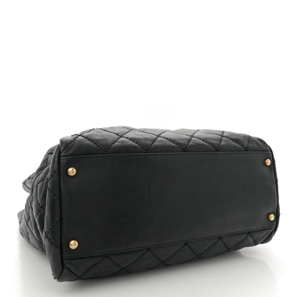 Chanel Calfskin Quilted Large Retro Chain Tote Black 4 of 7