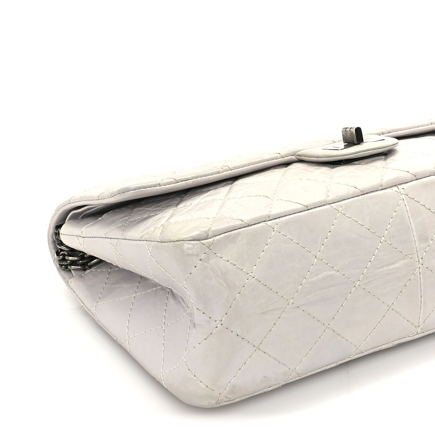 Chanel Aged Calfskin 2.55 Reissue 226 Flap  Ivory 8 of 9