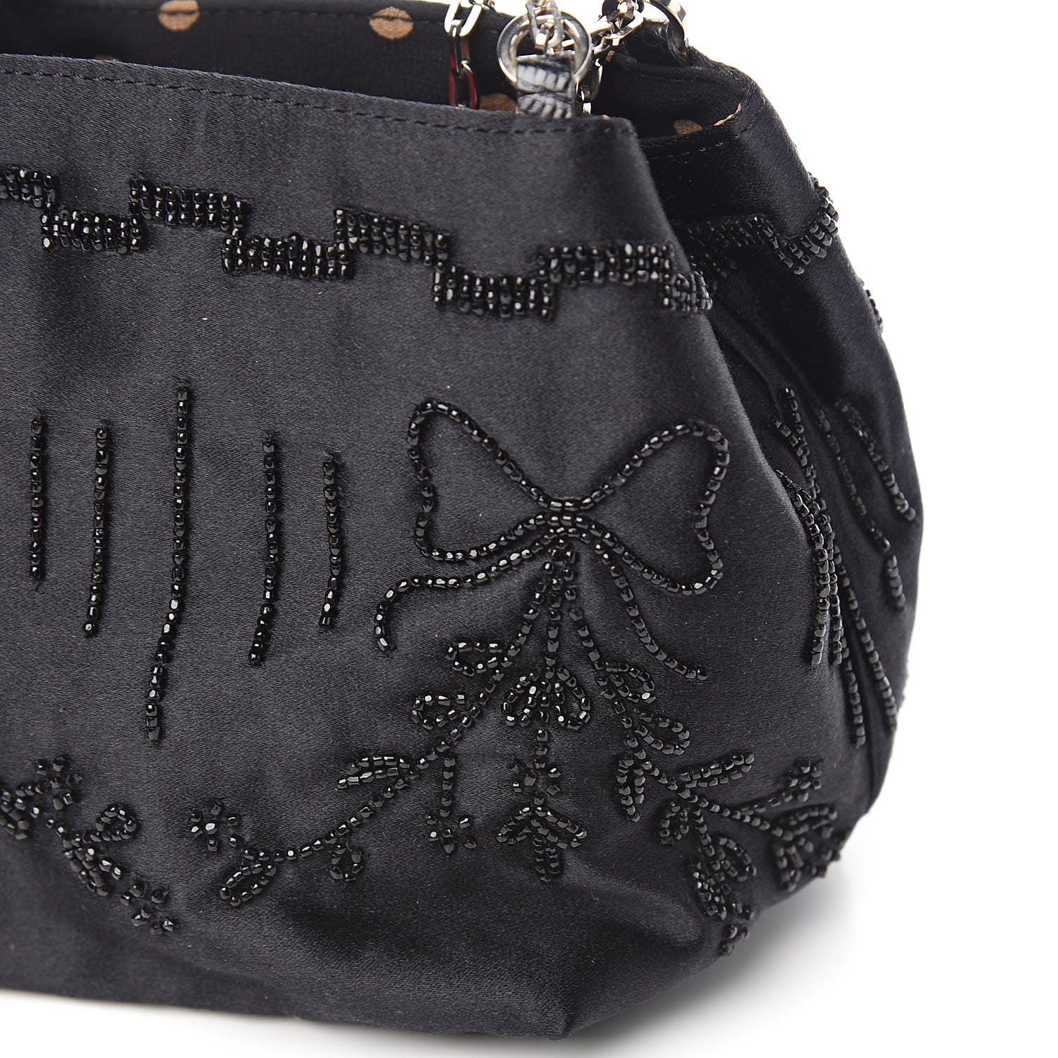 Valentino Garavani Satin Sequin Embellished Micro Shopping Bag Black 10 of 13