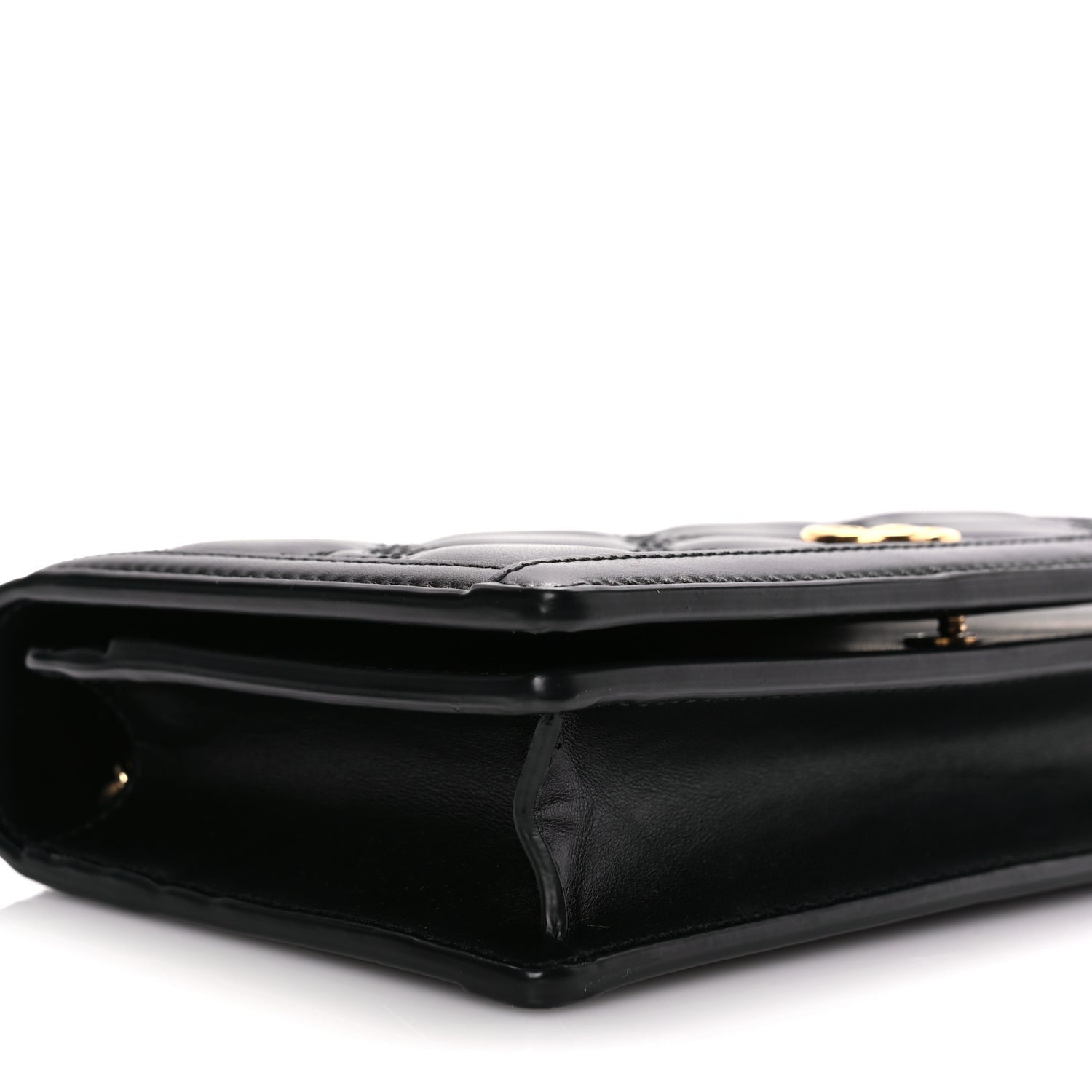 Gucci Calfskin GG Matelasse Chain Wallet Black 7 of 9