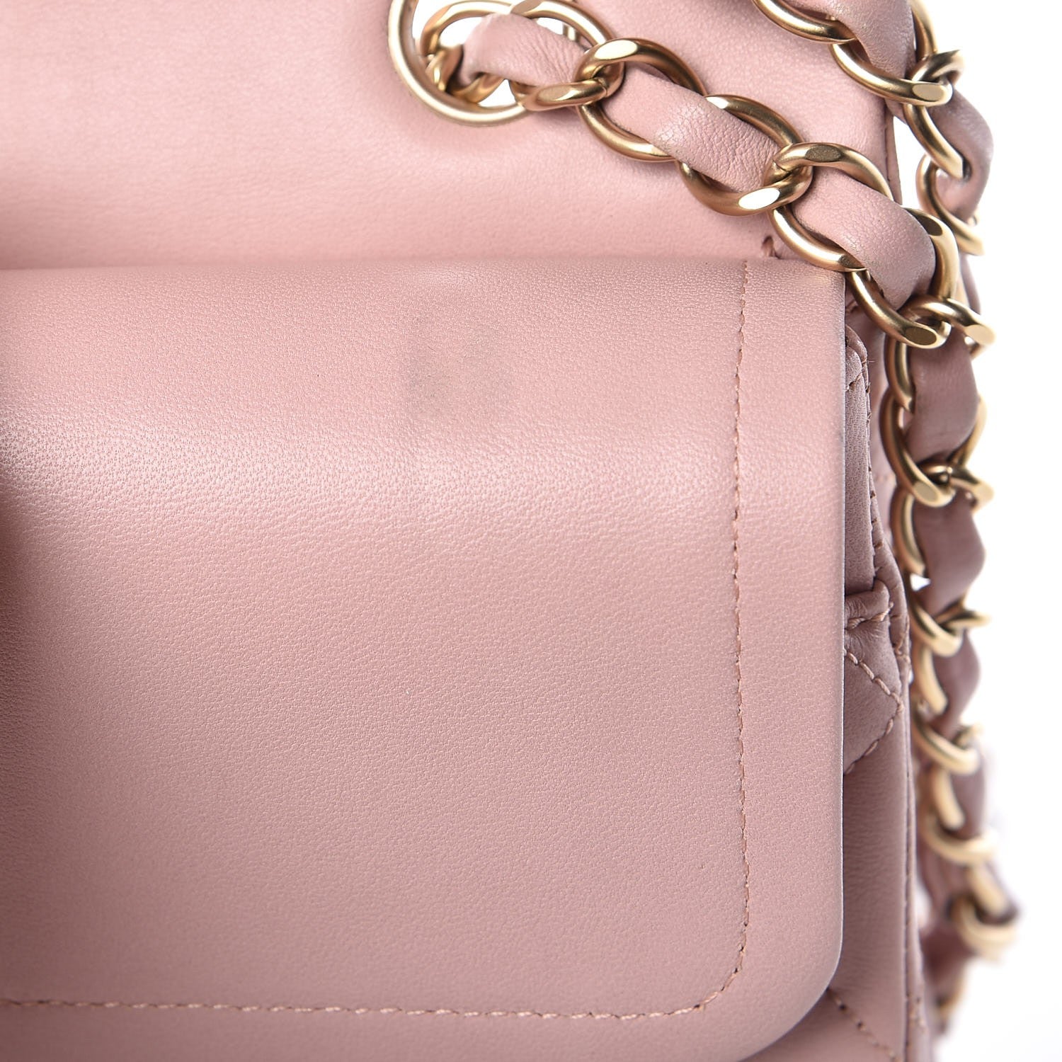 Chanel Lambskin Quilted Medium Double Flap Light Pink 13 of 14