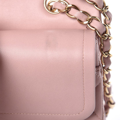 Chanel Lambskin Quilted Medium Double Flap Light Pink 13 of 14