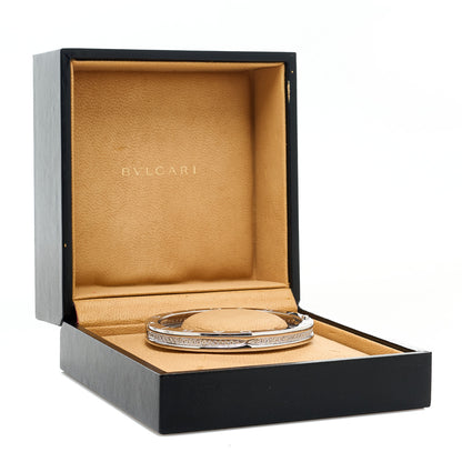 Bulgari 18K White Gold Diamond B.Zero1 Bangle Bracelet 5 of 5