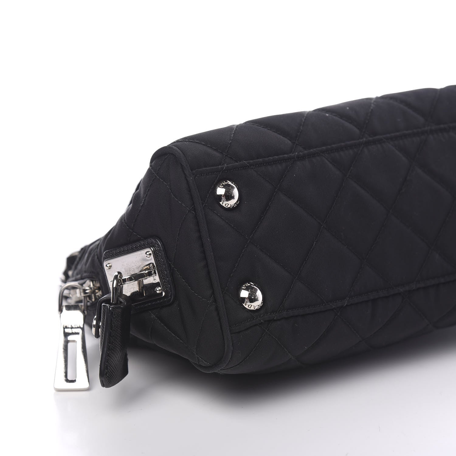 Prada Nylon Tessuto Impuntu Quilted Flap Black 7 of 9