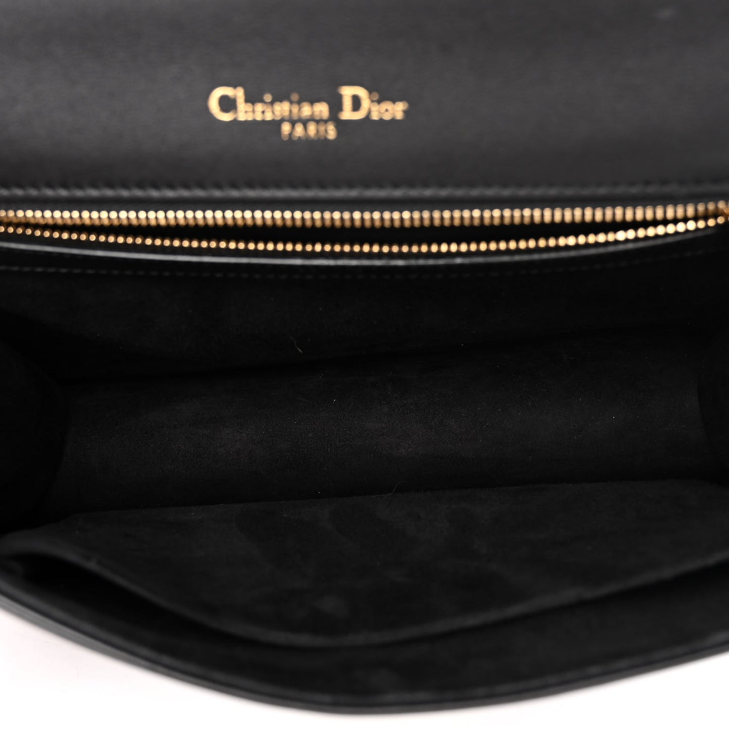 Lambskin Embroidered Medium Diorama Flap Bag Black