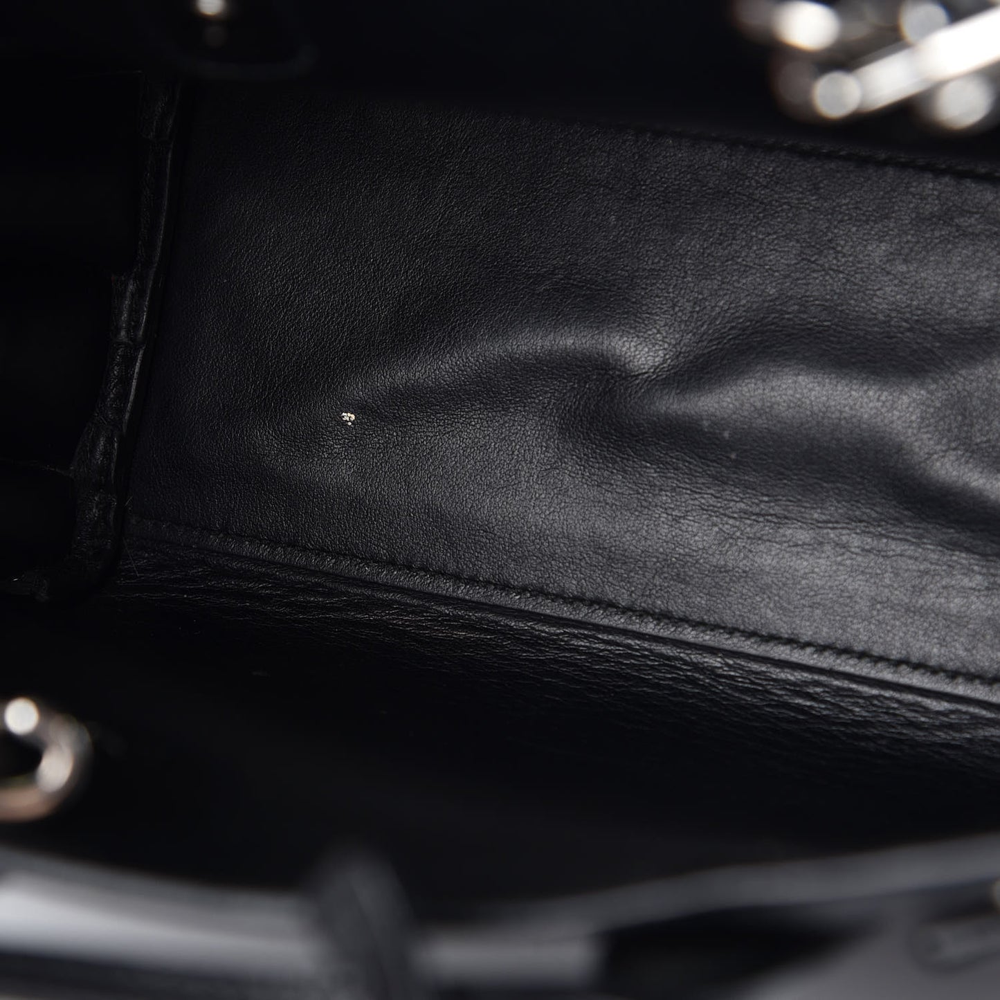 Grained Calfskin Nano Sac De Jour Black