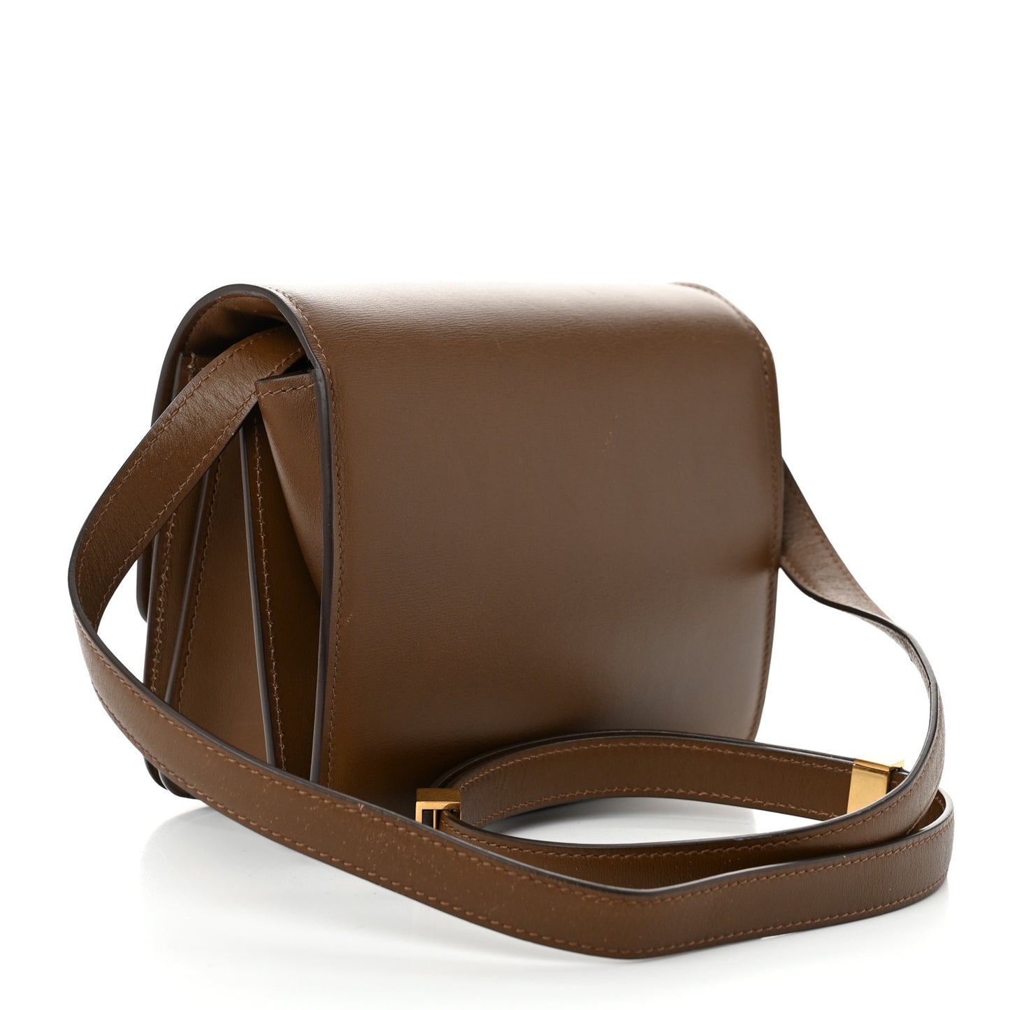 Smooth Calfskin Small Classic Box Flap Bag Camel