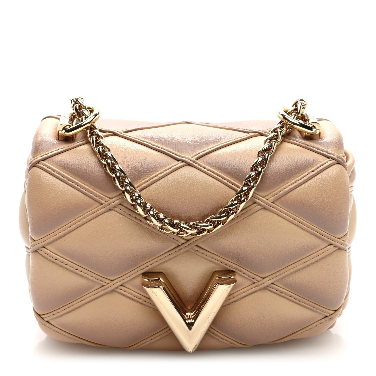 Louis Vuitton Lambskin Malletage Pico GO-14 Beige Pink 1 of 7