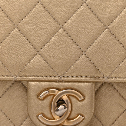 Chanel Metallic Lambskin Quilted Small Chic Pearls Flap Gold 6 of 8