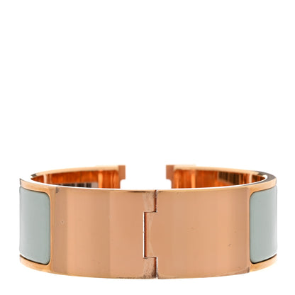 Hermes Enamel Wide Clic Clac H Bracelet PM Vert Argile 3 of 5