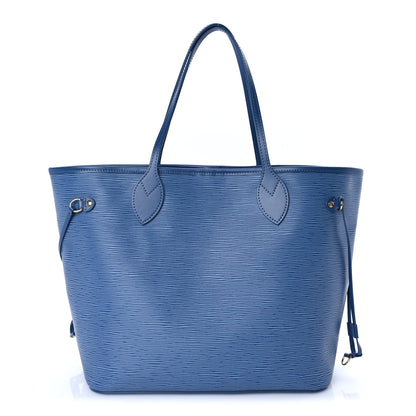 Louis Vuitton Epi Neverfull MM Denim Blue 1 of 7