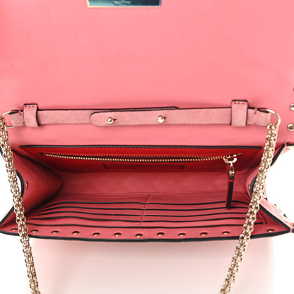 Valentino Garavani Suede Rockstud Spike Wallet on Chain Paradise Rose 7 of 12