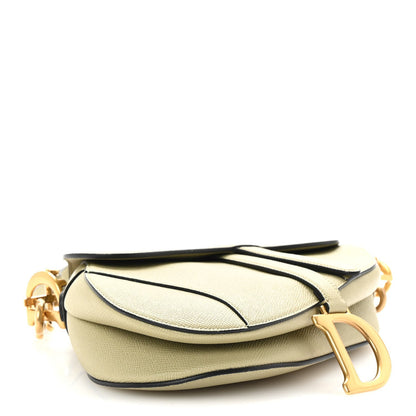 Christian Dior Grained Calfskin Saddle Bag With Strap Desert Sage 4 of 7