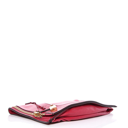 Tom Ford Ramskin Large Alix Padlock Zip Shoulder Bag Fuchsia 6 of 15