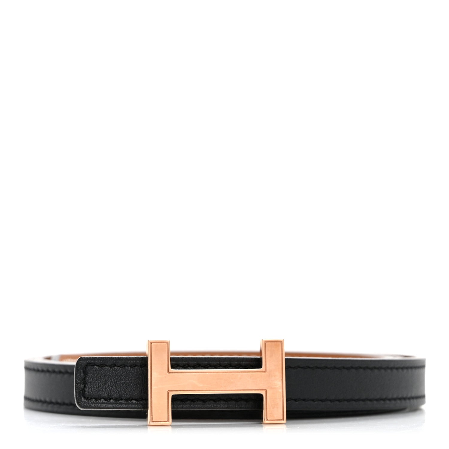 Hermes Swift Epsom 13mm Quizz H Belt 80 Black Gold 1 of 6